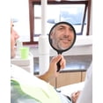 thumbnail image 3 of OMIRO 10.5'' x 5.7'' Modern Double-Sided Handheld Mirror with 1x/20x Magnification, Transparent Black, 3 of 4