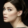 thumbnail image 6 of Mystigrey Serenity 18K Gold Plated Stud Earrings for Women Aventurine Green, 6 of 8