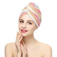 thumbnail image 1 of Toalla de microfibra para el cabello de secado rápido sin esfuerzo, secado suave, turbante ultra absorbente, suave y liviano, antiencrespamiento para cabello rizado, largo y grueso (paquete de 2), 1 of 5