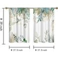 thumbnail image 2 of Short Tier Curtains for Kitchen Bathroom, Scandinavian Style Plants Cafe Curtains, Soft Airy Kitchen Sink Curtains with Kitchen Bathroom Window Curtains, 39" L x 27.5" W, 2 Panels, 2 of 6