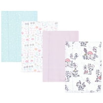 Hudson Baby Infant Girl Cotton Flannel Burp Cloths, Garden Fairies, One Size
