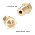 thumbnail image 3 of Boquilla de impresora 3D Unique Bargains de 0.4mm con rosca M6 para extrusor V5 V6 de 1.75mm, 5 piezas de latón, 3 of 3