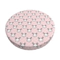 thumbnail image 2 of Lsque Cute Rabbit Round Bar chair cushion covers Velvet Fabric Premium Comfort Protects from Scratches and Stains for 14-17 Inch Chair- 12 inch, 2 of 7