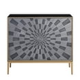 thumbnail image 5 of AC00200 - Console Table, Black, Gray & Brass Finish - Quilla, 5 of 9