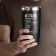 thumbnail image 5 of Gifts for Dad From Daughter, Son, Wife - 20 OZ Tumbler Christmas Day Dad Gifts for Father, Men, Father-in-Law, Husband - Nutrition Facts Christmas Birthday Gift Presents Boxed Insulated Cup From Kids, 5 of 6
