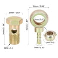 thumbnail image 2 of 2 Sets 14mm Banjo Hose Barb Bolt Fittings Banjo Bolt Washer Bronze Tone for Motorcycle Car, 2 of 5