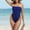 Blue, variant on GZWYHT Bathing Suit for Women Womens Swimsuits Women's Solid Color Braided Rope Women's Solid Color Bikini One Piece Swimsuit Women Tummy Control Swimsuits Black L