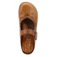 thumbnail image 3 of Spring Step L'Artiste Aneria Women's Mule Round Toe Clog - Hand-Painted Floral Laser Cut Leather - Adjustable Hook-and-Loop Strap Brushed with Gold Buckle, 3 of 7