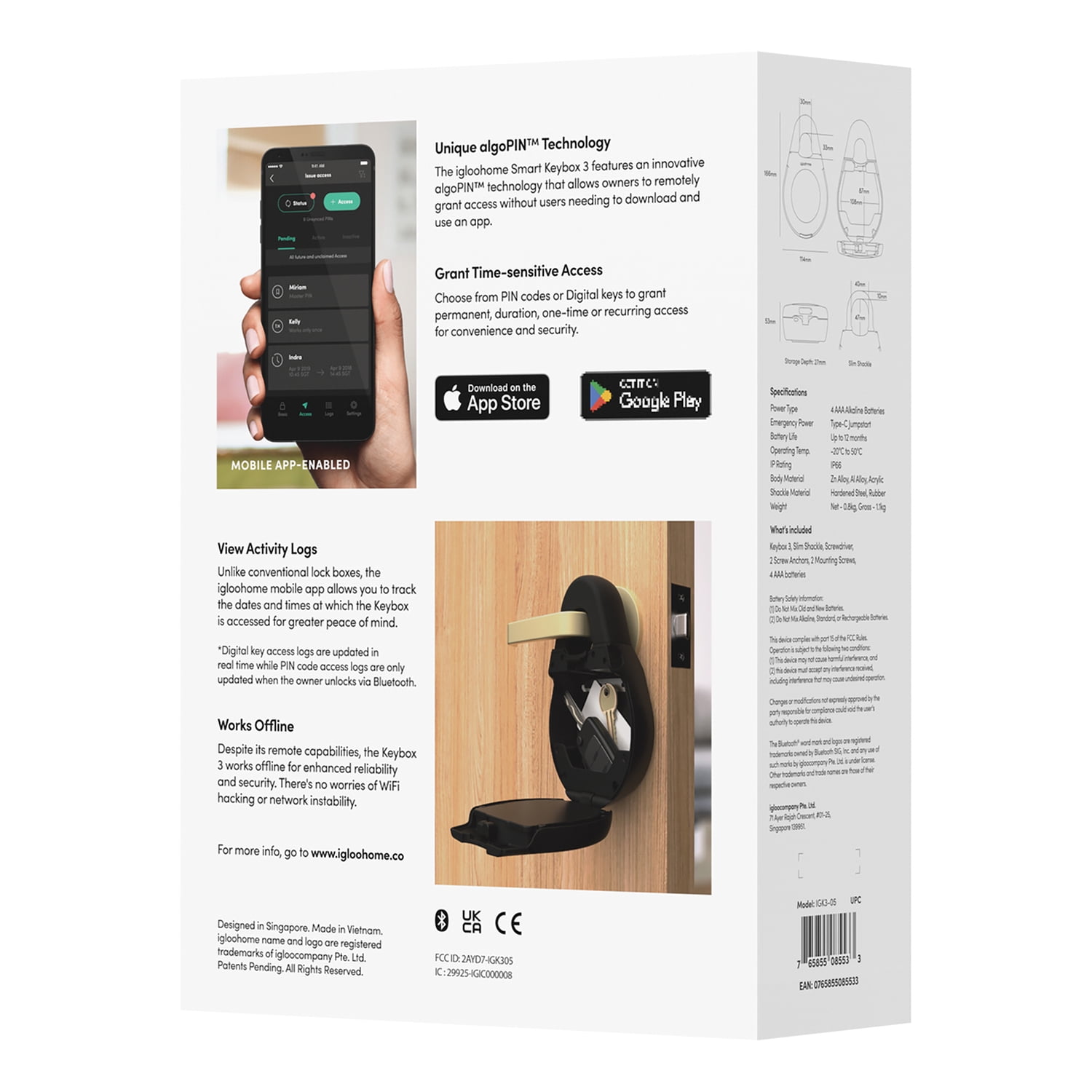 igloohome Bluetooth Smart Lock Box Keybox 3, Padlock Storage igloohome Bluetooth Smart Lock Box Keybox 3, Padlock Storage