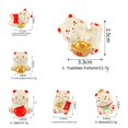 thumbnail image 2 of Home Decor Car Decor Crafts Creative Resin Miniature Decoration Micro Landscape Fortune Cat Mini Lucky Cat Ornaments 2(SPRING COUPLETS), 2 of 6