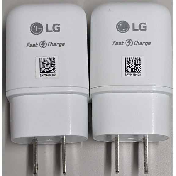 Lot of 2 LG Adapter Fast charge 100-240v-50/60Hz 0.5A(0,5A)