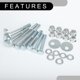 thumbnail image 5 of Kit de hardware de pernos de cam control delantero para Dodge para Ram 1500 2002-2008 tono metálico plateado 1 juego, 5 of 7