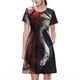thumbnail image 1 of Disketp Cool Black And White Dragon para Vestido de Manga Corta para Mujeres, Vestidos de Verano para Mujeres, Casual y Holgado para la Playa, 1 of 6