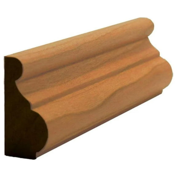 EWBC13 Traditional 1-3/8" Tall x 11/16" Base Moulding. Unfinished, Cherry, 94"