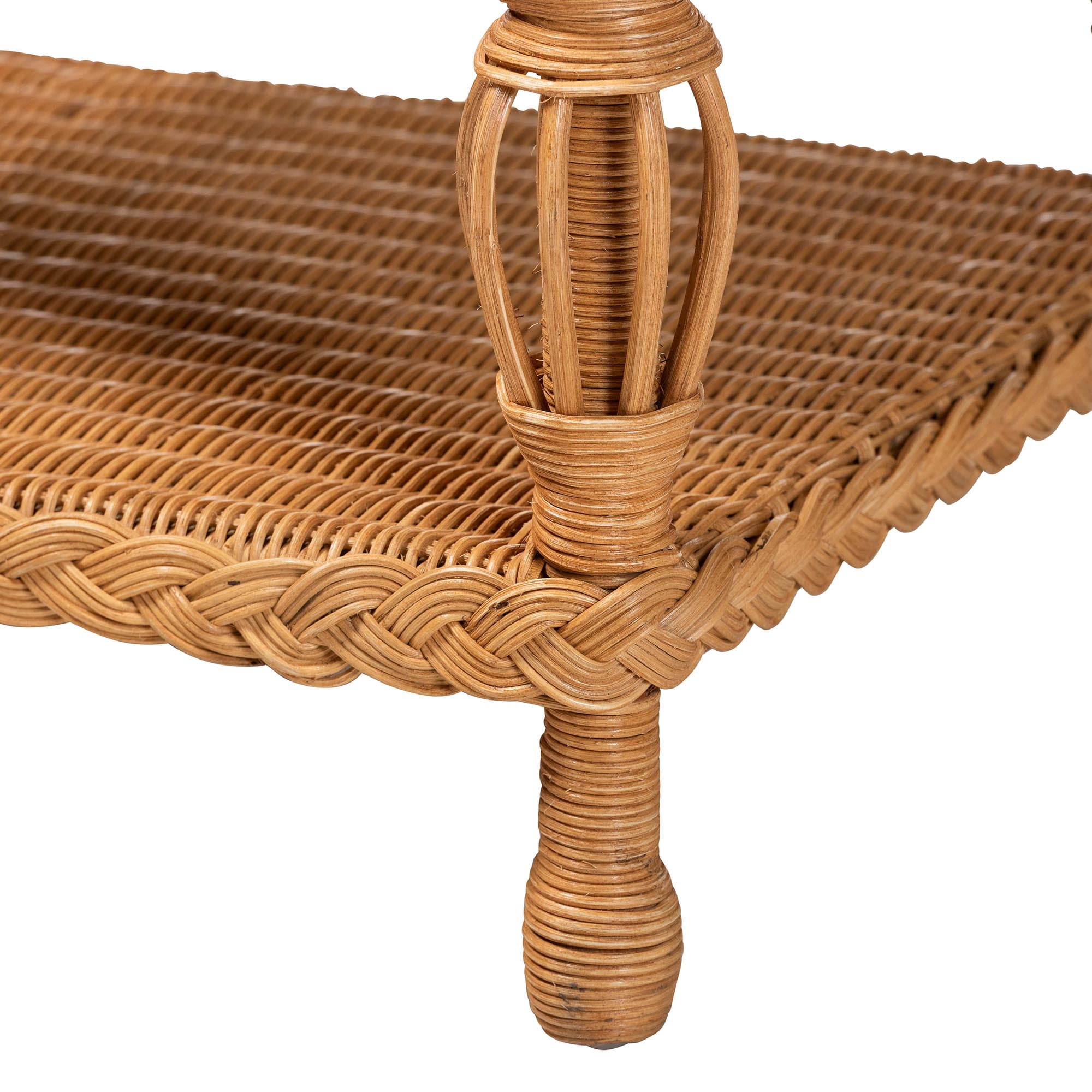 bali & pari Dolby Boho End Table, Light Honey