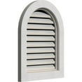 thumbnail image 3 of 32"W x 34"H Round Top Gable Vent (37"W x 39"H Frame Size): Primed, Functional, Rough Sawn Western Red Cedar Gable Vent w/ Brick Mould Face Frame, 3 of 13