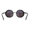 thumbnail image 4 of Mens Vintage Style Biker Side Wind Breaker Round Circle Lens Sunglasses Copper Blue Mirror, 4 of 4