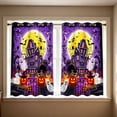 thumbnail image 5 of White Base Pumpkin Witch Hat Bat All Over Kitchen Curtain,Short Panel Window Valance for Sink,Breakfast Nook,Home Decor, 5 of 5
