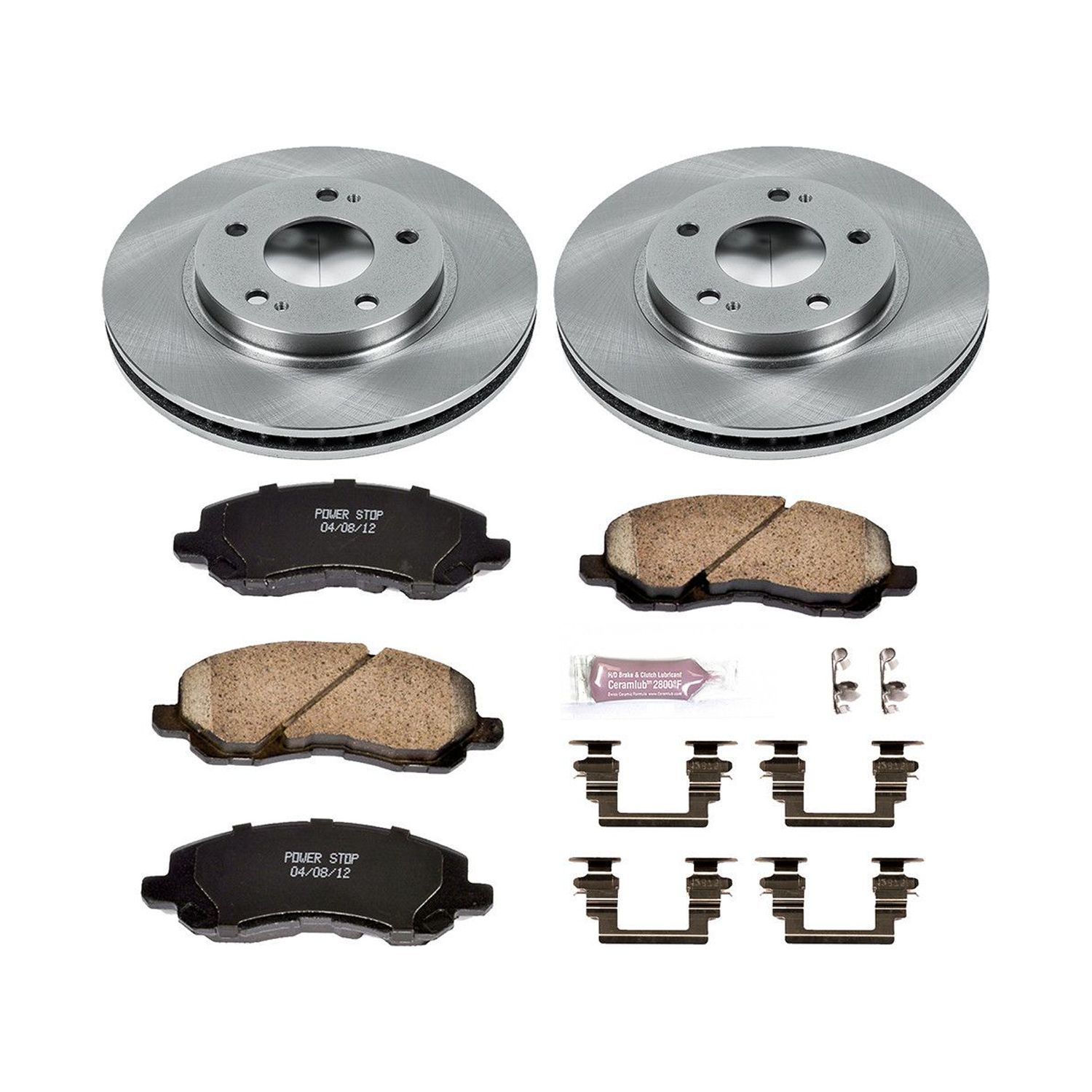 Power Stop Front Stock Replacement Brake Pad and Rotor Kit KOE1678
