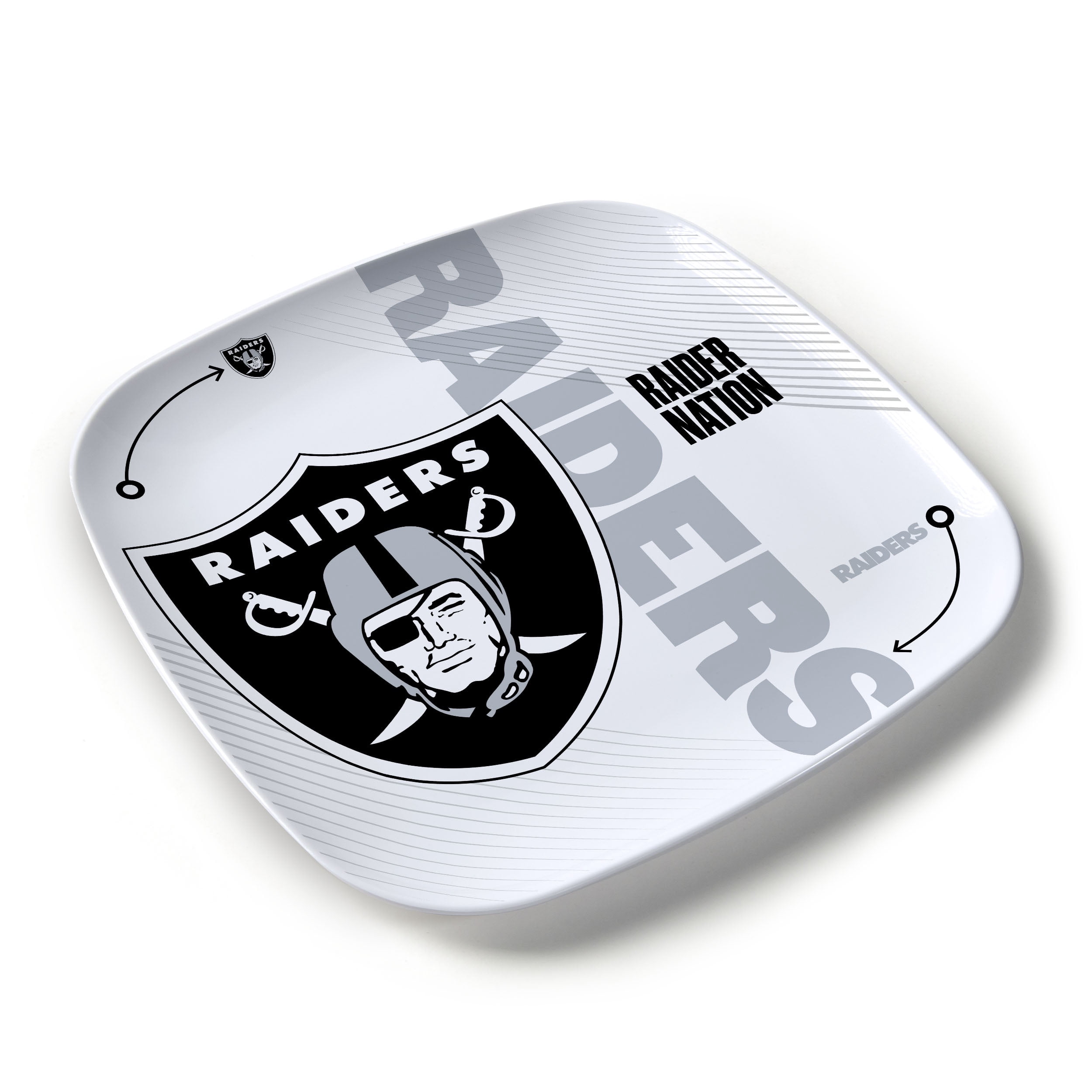 YouTheFan NFL Las Vegas Raiders Large Party Plate