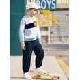 thumbnail image 3 of Boys Clothes Outfits Toddler Long Sleeve Color Block Sweatshirt and Cargo Pants Fall Winter 2PCS Set 2-8 Years, 3 of 7