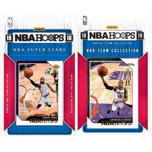 C&I Collectables 2018SPURSTS NBA San Antonio Spurs Licensed 2018-19 Hoops Team Set Plus 2018-19 Hoops All-Star Set