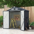 thumbnail image 2 of Costway 6.3' x 3.5' Outdoor Storage Shed with Base Floor 4 Vents Waterproof & Windproof, 2 of 10