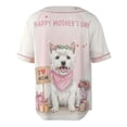 thumbnail image 2 of Happy Mother's Day West Highland White Terrier Love Dog Mom Heart Flower All Over Print 3D Baseball Shirt Westie Westy Dog Lover Softball Sport - 12004, 2 of 6