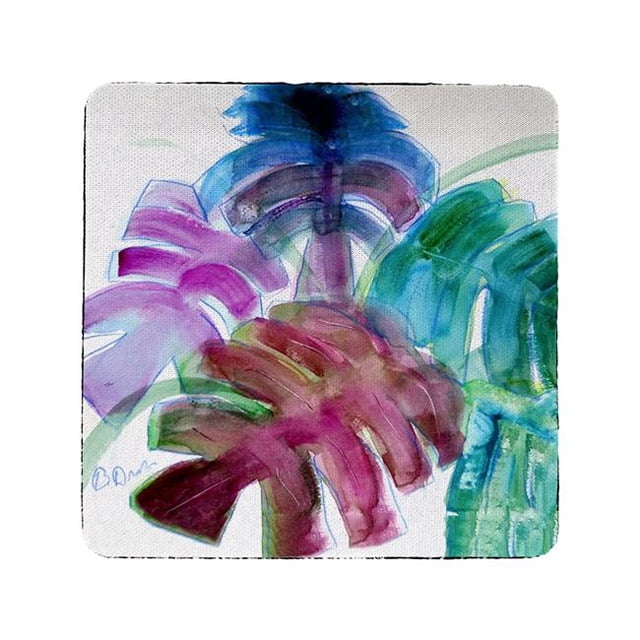 Betsy Drake CT1148 Monstera Leaves Coaster - Set of 4