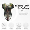 thumbnail image 4 of Kdxio Colorful Flower Meditating Hamster for Women's Short-Sleeved Onesie Stylish Round Neck Pajamas Bodysuit Jumpsuit Nightwear-XX-Large, 4 of 7