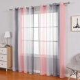 thumbnail image 2 of DONGPAI Ombre Semi Sheer Window Curtains, Gradient Transparent Voile Drapes Grommet Sheer for Bedroom Girls Gift Wedding Party Backdrop, 1 Panel, 2 of 8