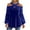 Blue---rashguard for women, variant on Aboser Womens Off the Shoulder Tunic Tops Sparkly Sequin Evening Party Shirts Trendy Lantern Long Sleeve Blouses Elegant Crossover Halter Tunics Loose Fit Casual Blouse Black XXL