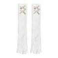 thumbnail image 4 of AWZXDE Kids Socks Girls Japanese Style Solid Color Everyday Versatile Cute Knit Leg Warmers - Warm and Comfortable for Daily Use White, 4 of 4