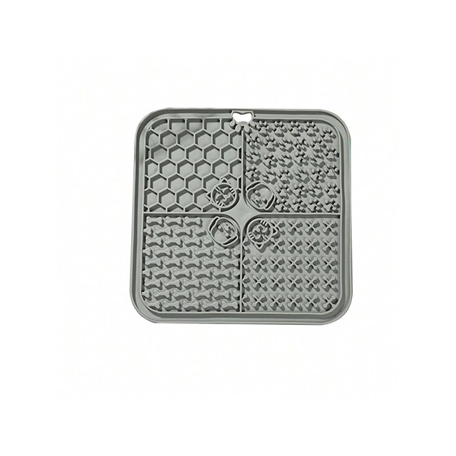 1pc Simple Square Anti-Choke Suction Cup Interactive Slow Feeder Mat For Dogs