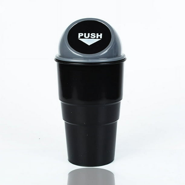 Vehículo (gris) portavasos de automóvil bote de basura pequeño mini bote de basura bote de basura de coche bote de basura para coche oficina hogar