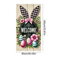 thumbnail image 2 of Pastel Easter Door Banner with Cute Bunny & Colorful Eggs - Delicate Spring Floral Blue Bow Design for Home, Porch, Entryway & Party Decor, Festive Easter Holiday Decoration, 71*35in, A, 2 of 6