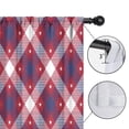 thumbnail image 4 of Blackout Kids Curtains,Red and Blue Star Argyle Pattern Childrens Insulated Curtains Set Of 2,Bedroom Essentials,Toddler Room Decor 52"x63", 4 of 5