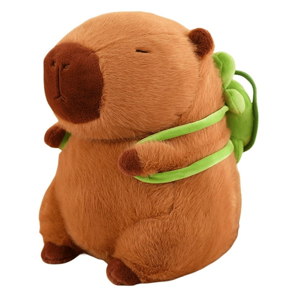 Juguete de peluche de capibara con tortuga lindo juguete de peluche muñeco de peluche suave para decoración del hogar