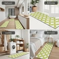 thumbnail image 5 of Green White Checkerboard Checkered Pattern Kitchen Rugs Sets Of 3,Kitchen Runner Rugs Non Skid Washable,Decorative Kitchen Floor Mats for Kitchen,Sink,Laundry,17"x30"+ 17"x47" + 17"x59", 5 of 6