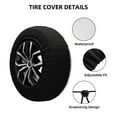 thumbnail image 2 of Wukai Squirrel And Leaves Print Spare Tire Cover for RV Trailer,Waterproof PVC Faux Leather Wheel Cover Fit for Truck,Trailer,RV,SUV,Camper and Most Vehicle-15 inch, 2 of 6
