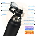 thumbnail image 6 of BJPKPK Insulated Water Bottles&nbsp;with Straw, 45 oz Stainless Steel Metal Water Bottle with One-handed Opening Lid, BPA Free Reusable Water Bottles, Jugs, Thermos for Gym Sports Outdoors, Black, 6 of 6