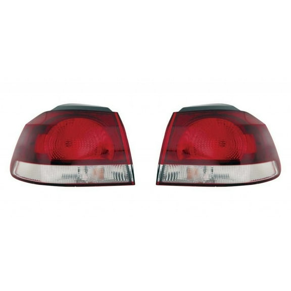 For Volkswagen Golf Tail Light Assembly 2010 11 12 13 2014 Pair Driver and Passenger Side | VW2804106, VW2805106 | 5K0 945 095 G, 5K0 945 096 G