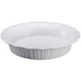 thumbnail image 2 of CorningWare Stoneware 9” Round White Pie Pan Oven Safe Dishwasher Safe, 2 of 2