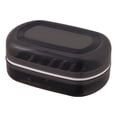 thumbnail image 1 of Jabonera de viaje, soporte para jabón en barra, jabonera portátil, jabonera con tapa para viajes, campamentos, gimnasios, baños (negro), 1 of 5