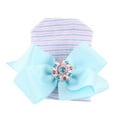 thumbnail image 2 of Newborn Hospital Hat Infant Baby Hat Cap with Big Bow Soft Cute Knot Nursery Beanie (1 or 3 Pack Bow Knit Rhinestone Ribbon/ 0-3 Month), 2 of 7