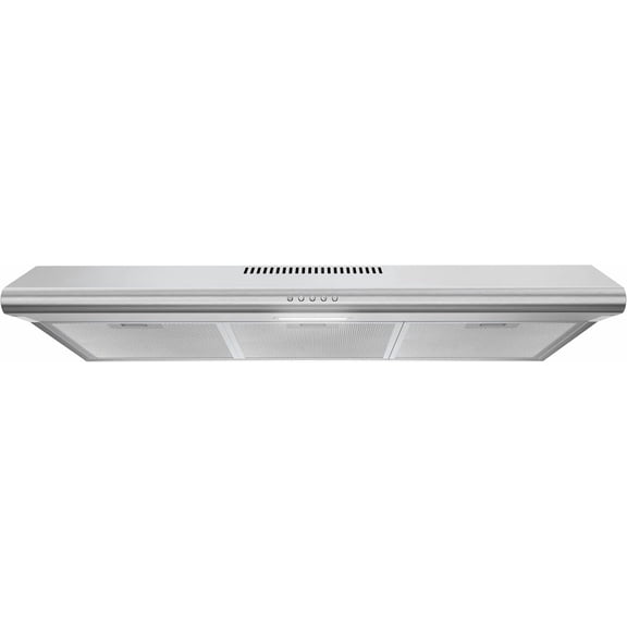 Streamline 36 in. Chieti Ducted Undermount 80 CFM Range Hood in Brushed Stainless Steel with Mesh Filters, Push Button Control, LED Light