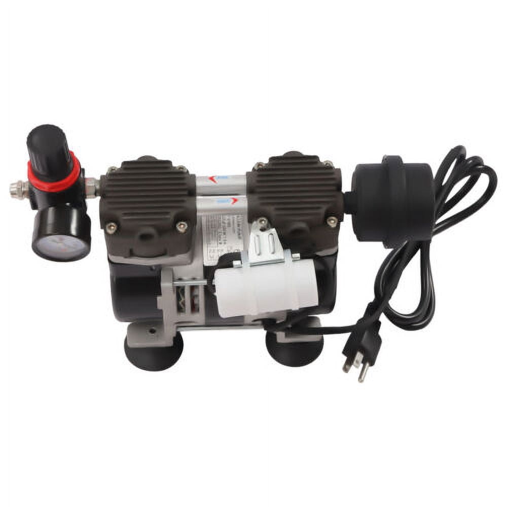 60L/min Oilless Vacuum Pump Industrial Lab Oil Free Piston Vacuum Pump 200W 110V