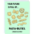 thumbnail image 1 of Graduation Card/Funny Congrats Grad Card/High School College University Greeting Card (Your Future Is Full Of Pastabilities), 1 of 7