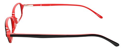 Calabria Viv 751 Designer Reading Glasses in Black-Red ; +3.00