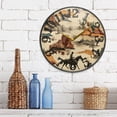 thumbnail image 6 of Horses in Wild West Wall Clock 12 Inch Silent Non Ticking Battery Operated Easy to Read for Kitchen Living Room, 6 of 8